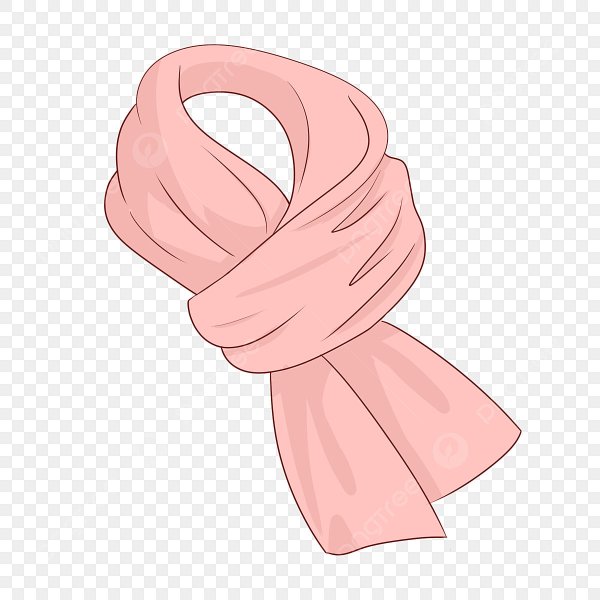 Шарф мультяшный белый