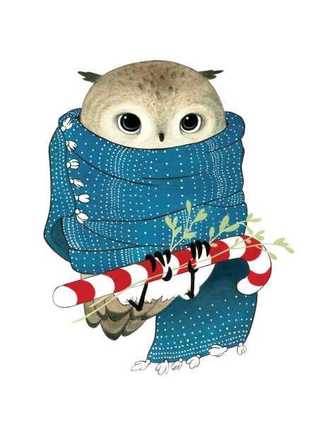 Совенок в шарфе