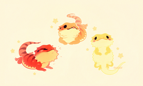 Ящерица арты милые