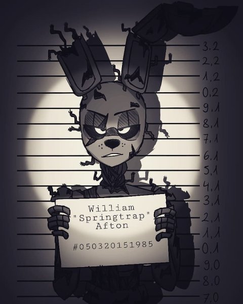 ФНАФ Уильям Афтон арт спрингтрапа