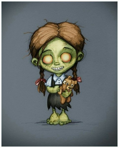 Милый мультяшный зомби