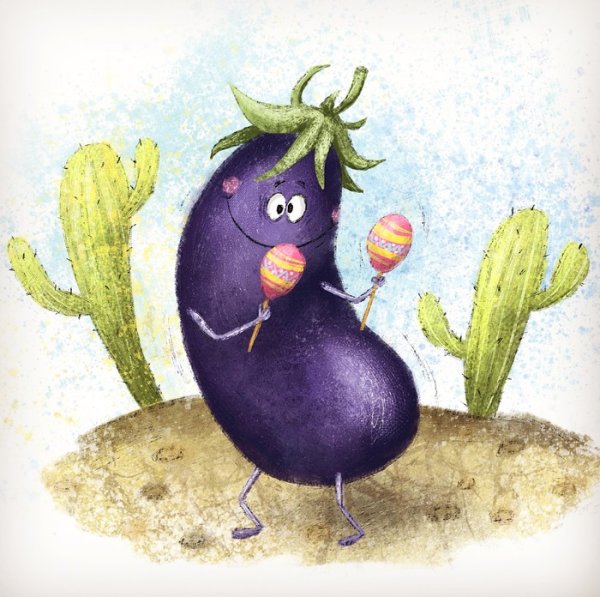 Улыбающийся баклажан