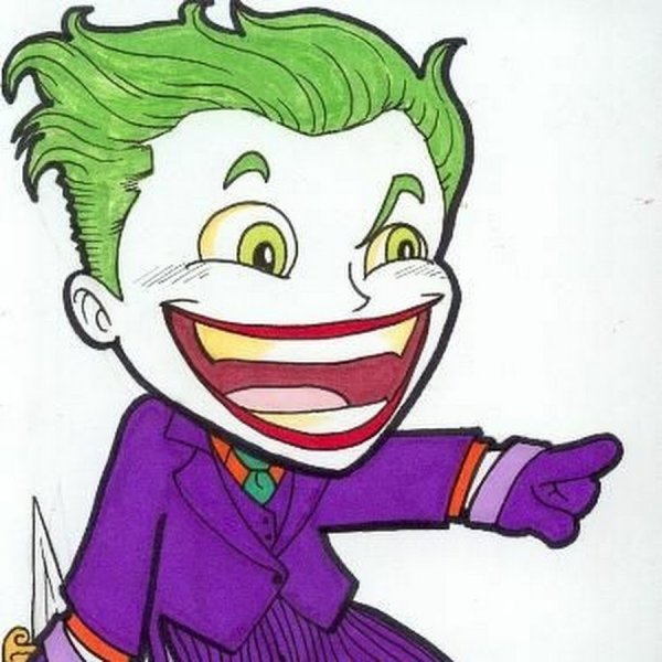 Джокер в мультяшном стиле
