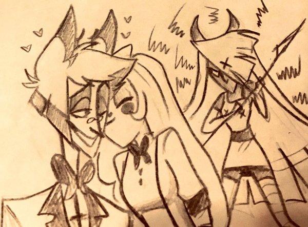 Аластор и Чарли 18 срисовка