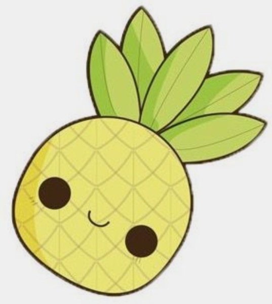 Милые фрукты для срисовки