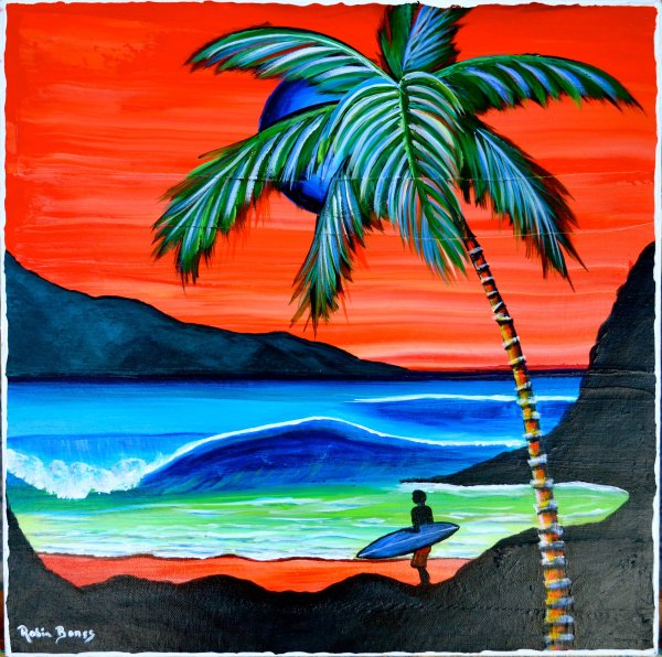 Гавайская девочка рисунок