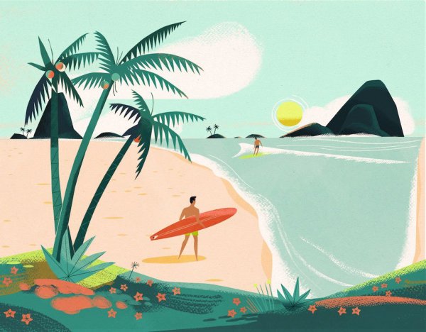 Наклейки в гавайском стиле