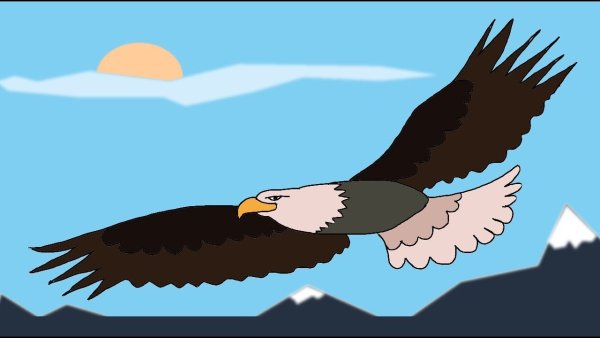 Орел детский рисунок