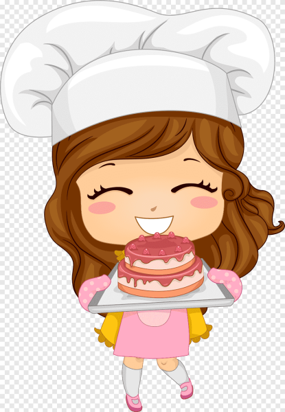 Мультяшная девочка кондитер