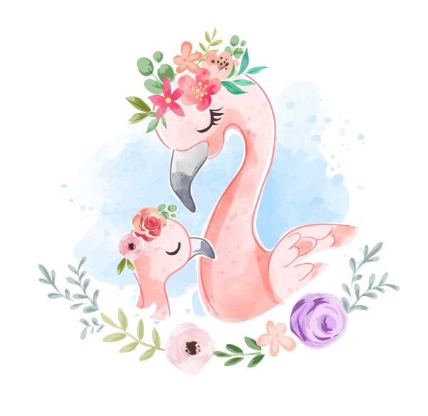 Милый Фламинго иллюстрация