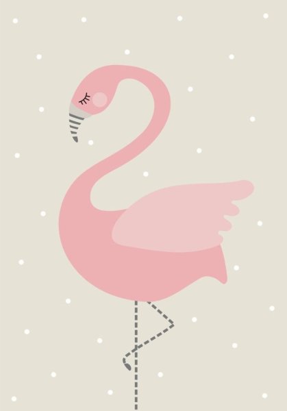 Фламинго мультяшный милый