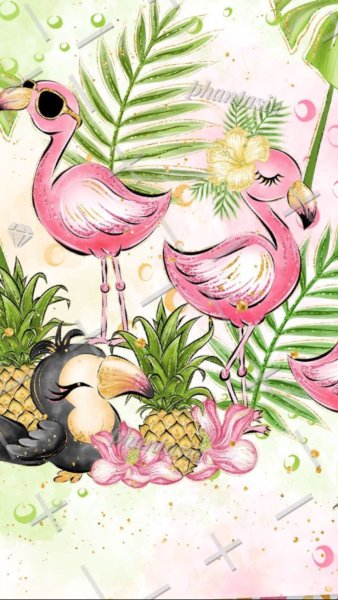 Фламинго мультяшный милый