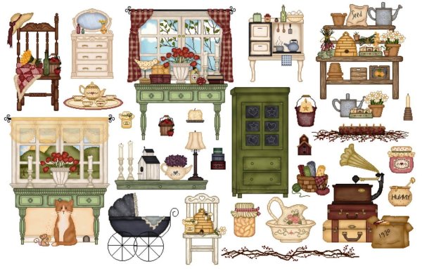 Мебель для бумажного домика