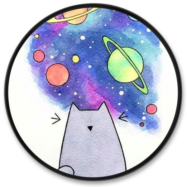 Космический кот для срисовки