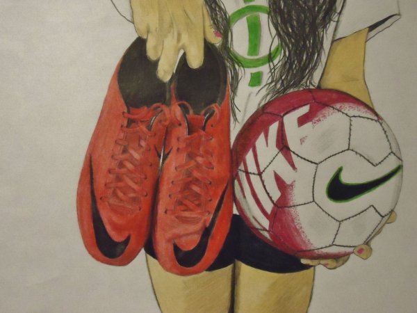 Рисунки про футбол цветными карандашами