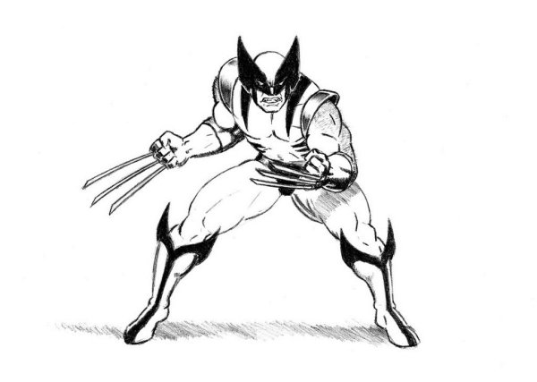 Росомаха Марвел раскраска