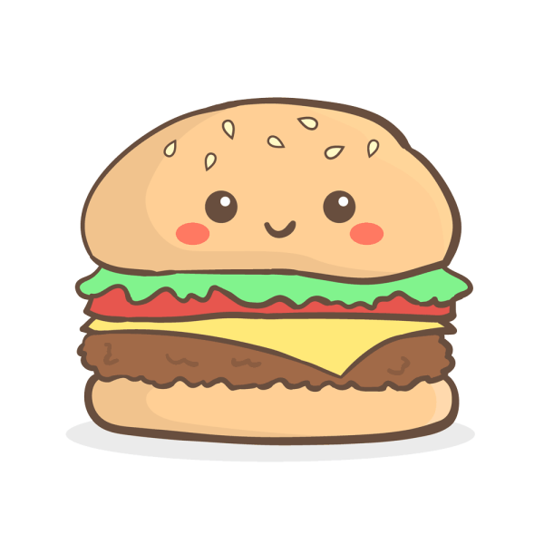 Нарисованный гамбургер