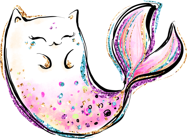 Котик Русалка Стикеры