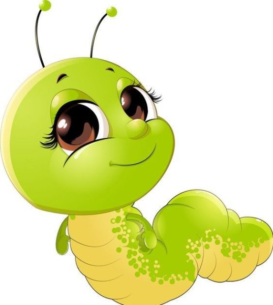 Мордочка гусенички для детей