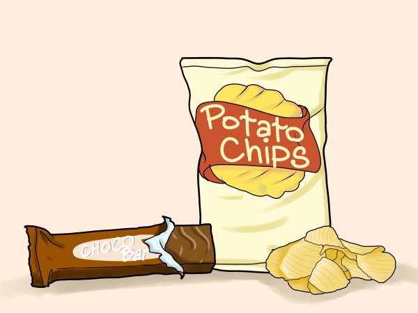 Чипсы зарисовка