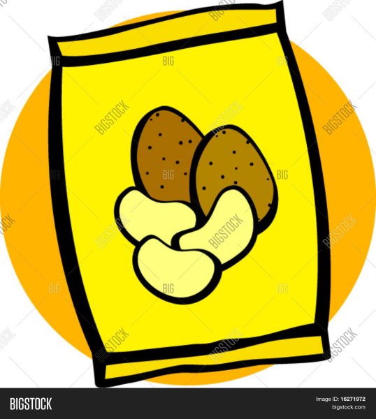 Нарисовать пакет с чипсами