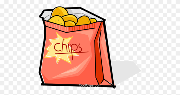 Мультяшная пачка чипсов
