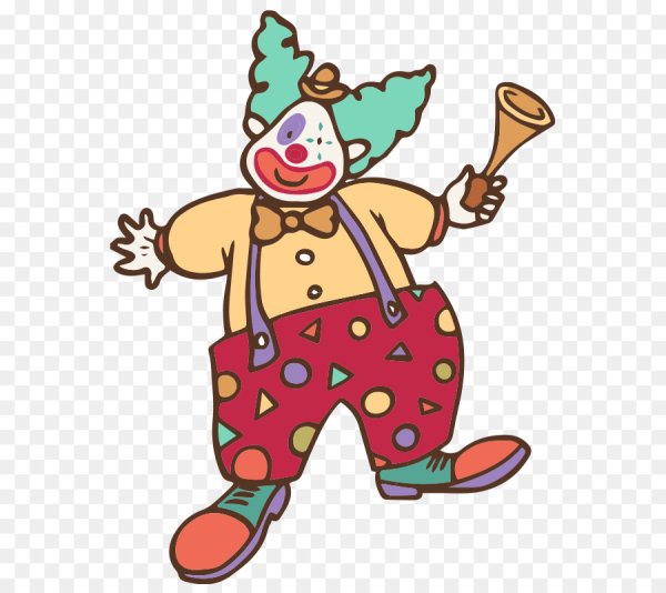 Мультяшный клоун в цирке