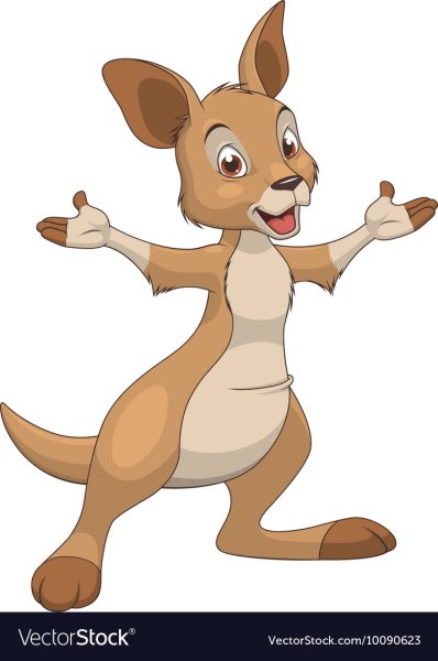 Кенгуру милый мультяшный