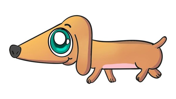 Такса рисунок для детей