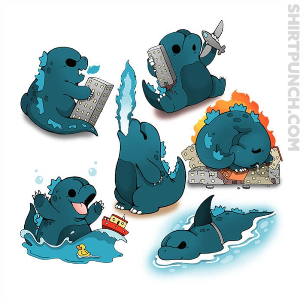 Годзилла арт милый