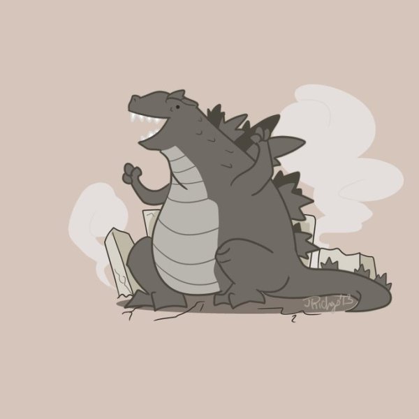 Годзилла арт