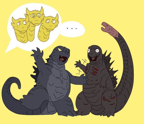 Годзилла Мотра Кинг Гидора арт