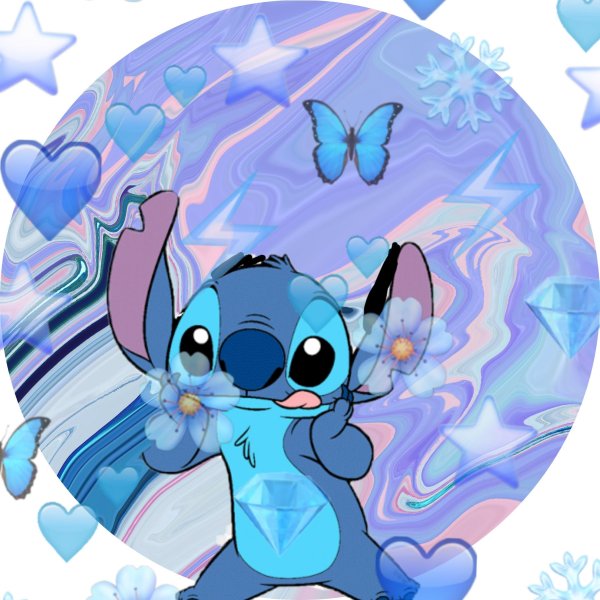 Милый Стич с сердечками