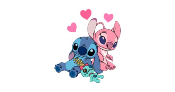 Стич на белом фоне