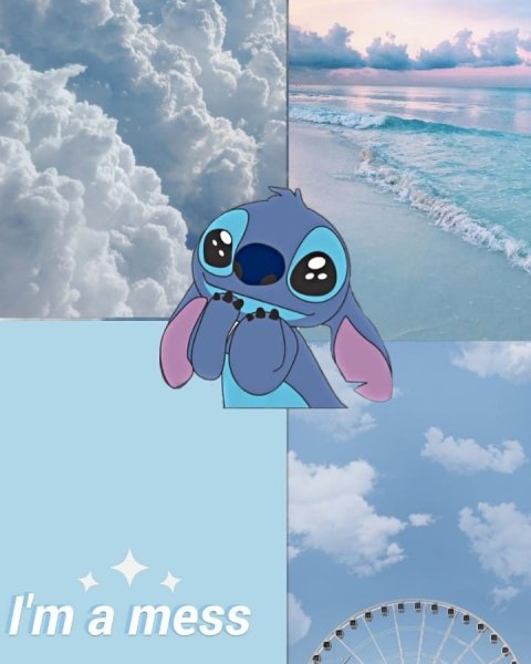 Обои со стичем Эстетика