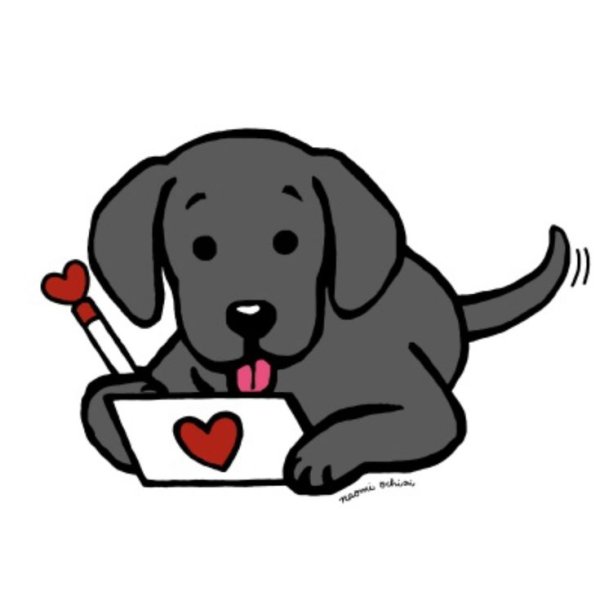 Мультяшный лабрадор черный