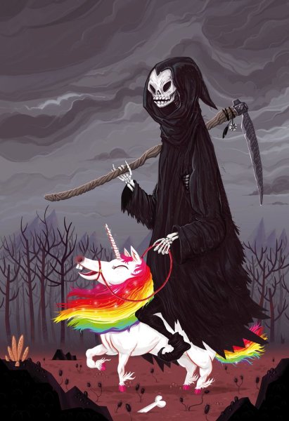 Смерть с косой забавная