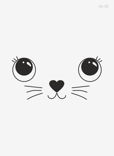 Котики мордочки стилизованные