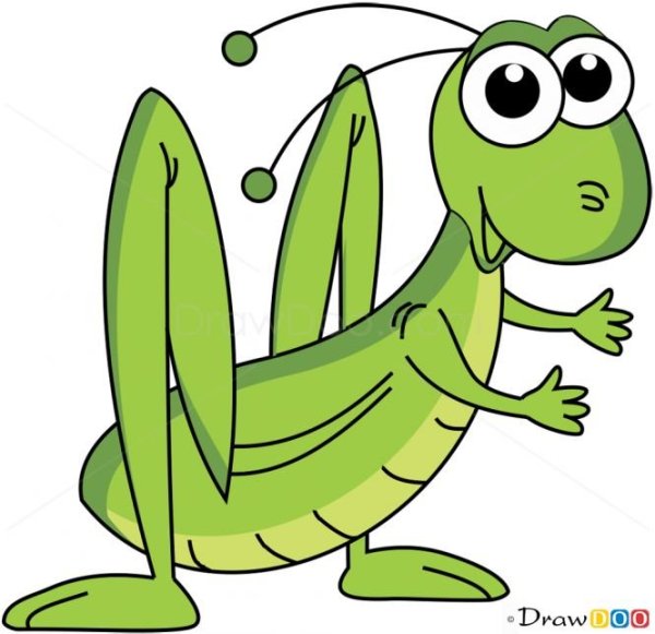 Кузнечики мультяшные