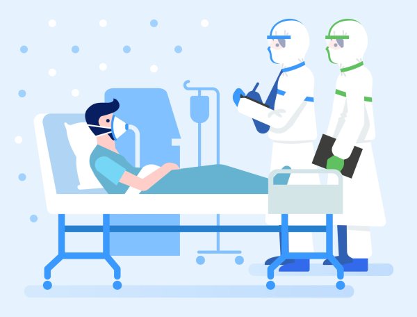 Векторный пациент в больнице