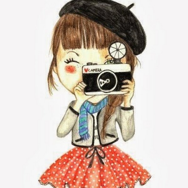 Мультяшные девочки с фотоаппаратом