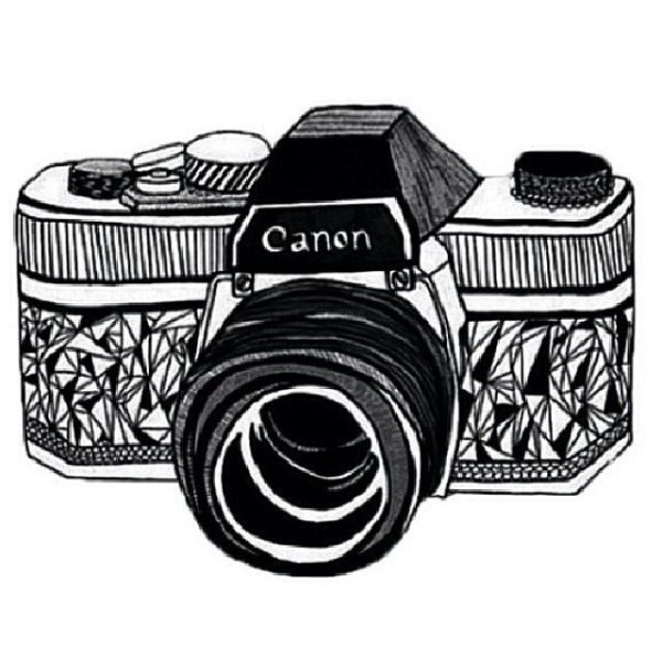 Чёрно белый фотоаппарат