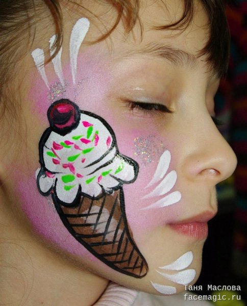 Аквагрим на руке для девочек