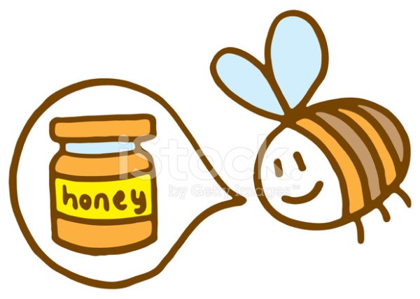 Баночка меда иллюстрация