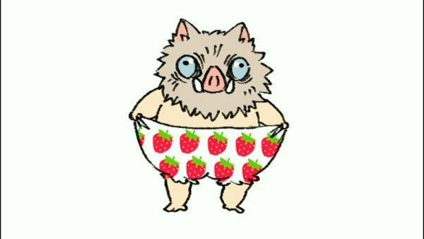 Чиби Иноске и маленький кабанчик рисунок