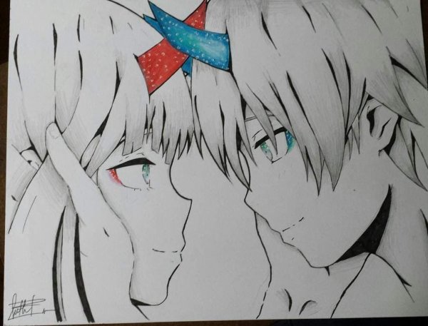 Рисунки для срисовки аниме 02