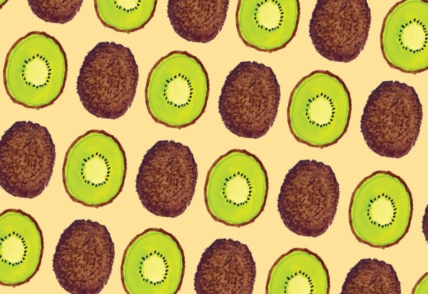 Принт фрукты киви