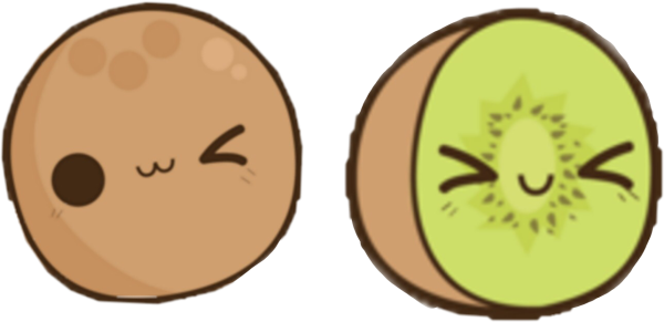 Милый киви с глазками