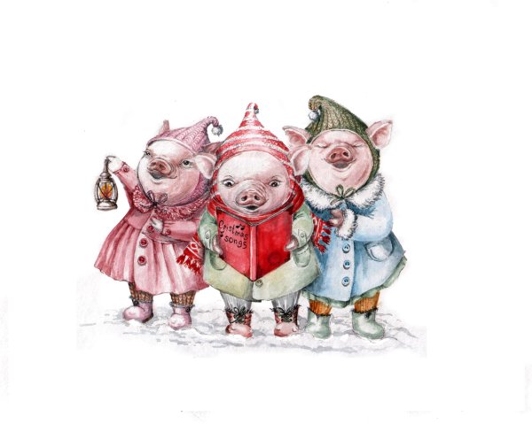 Веселый поросенок