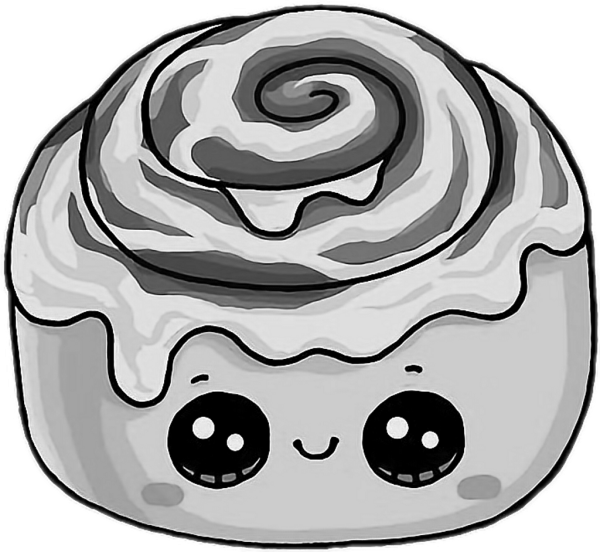 Раскраска булочка